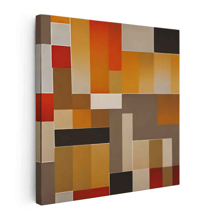 Brown Geometric Abstract #024