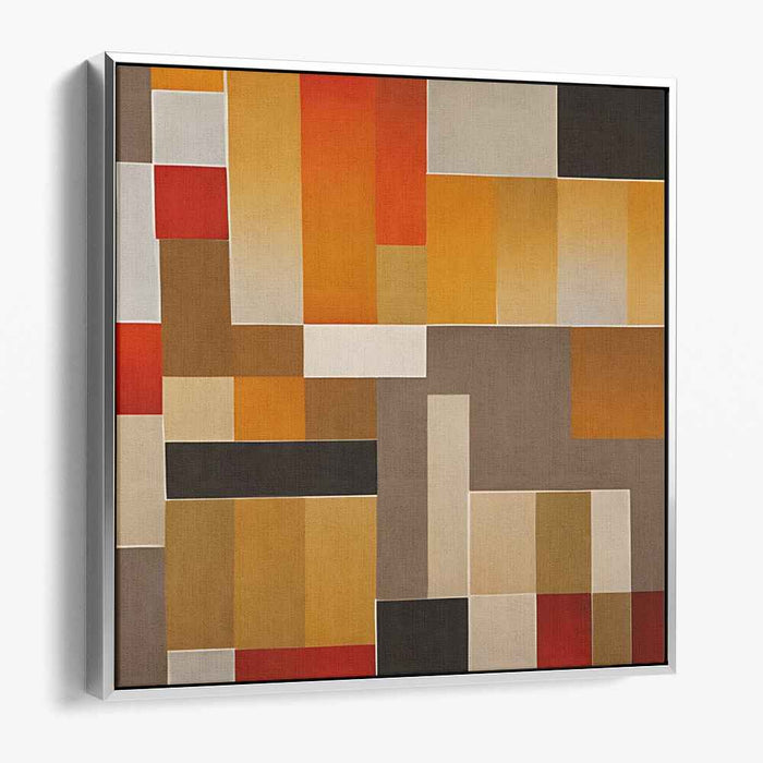 Brown Geometric Abstract #024