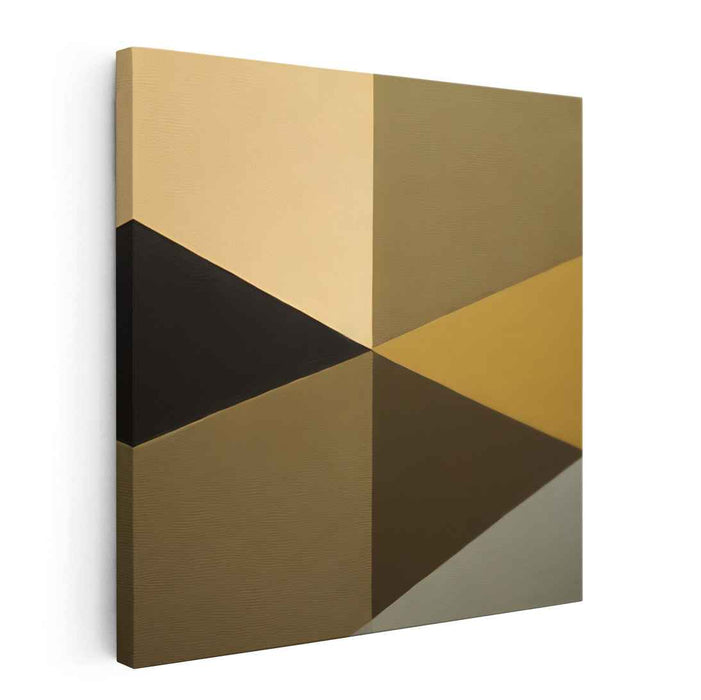 Abstract Geometric Prism Harmony: Modern Minimalist Triangular Canvas Art Print