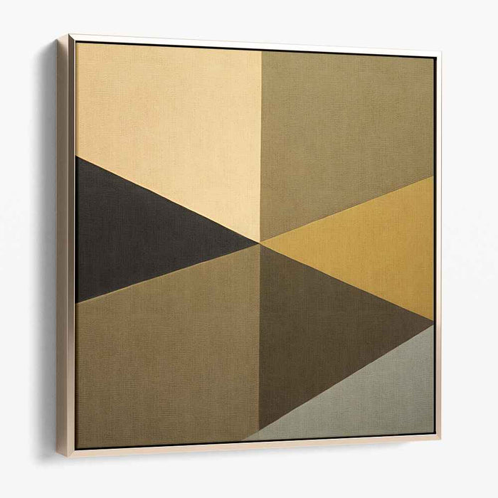 Abstract Geometric Prism Harmony: Modern Minimalist Triangular Canvas Art Print