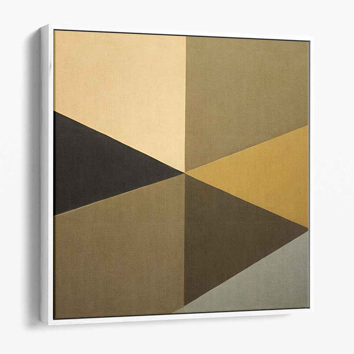 Abstract Geometric Prism Harmony: Modern Minimalist Triangular Canvas Art Print