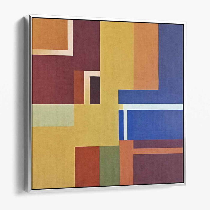 Geometric Visions: Modernist Abstract Color Block Canvas Art