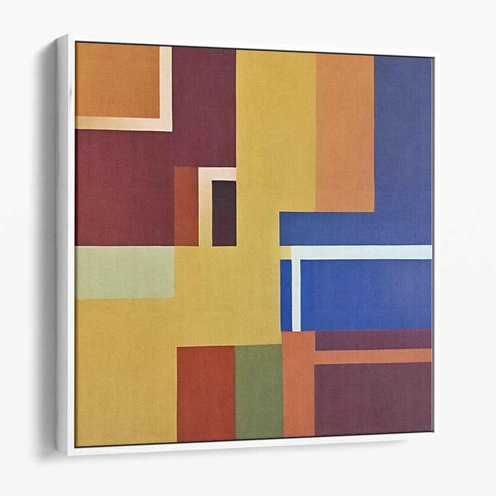 Geometric Visions: Modernist Abstract Color Block Canvas Art