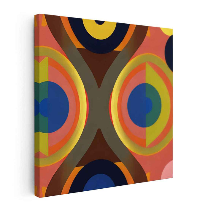 Kaleidoscope Mirage: Vibrant Geometric Op Art Canvas Print