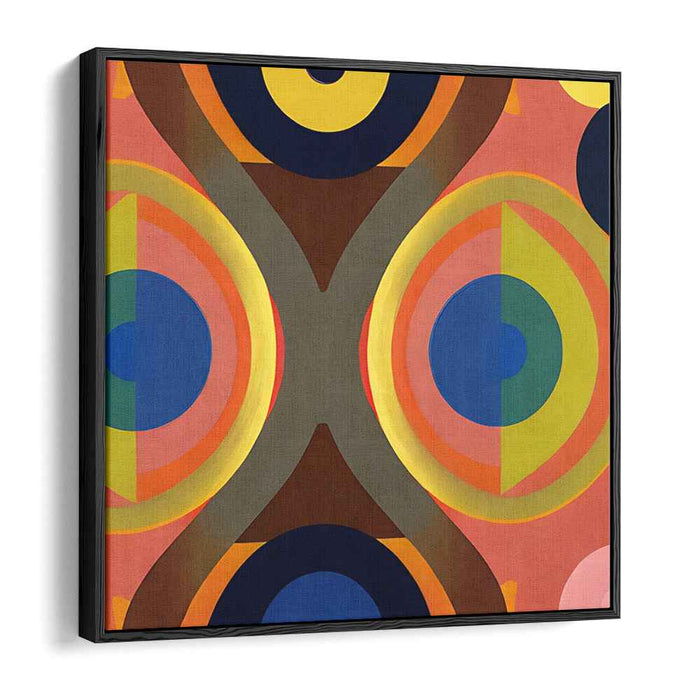 Kaleidoscope Mirage: Vibrant Geometric Op Art Canvas Print