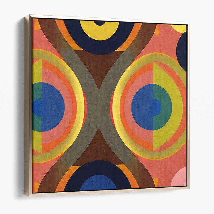 Kaleidoscope Mirage: Vibrant Geometric Op Art Canvas Print