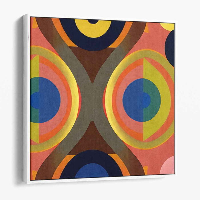 Kaleidoscope Mirage: Vibrant Geometric Op Art Canvas Print