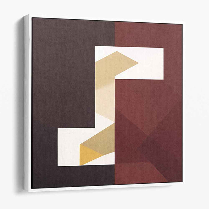 Crushed Crimson Canvas: Abstract Maroon and White Canvas Art