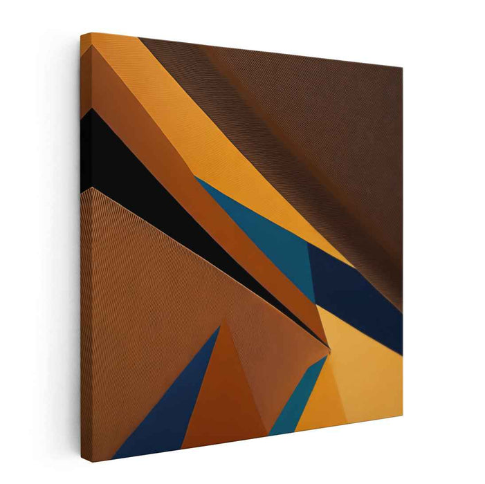 Brown Geometric Abstract #033