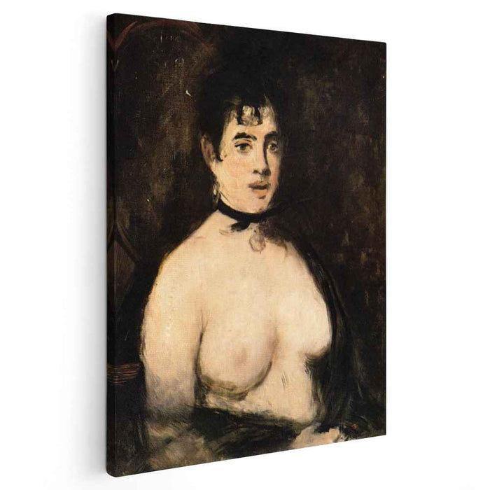 Brunette with bare breasts (1872) by Edouard Manet