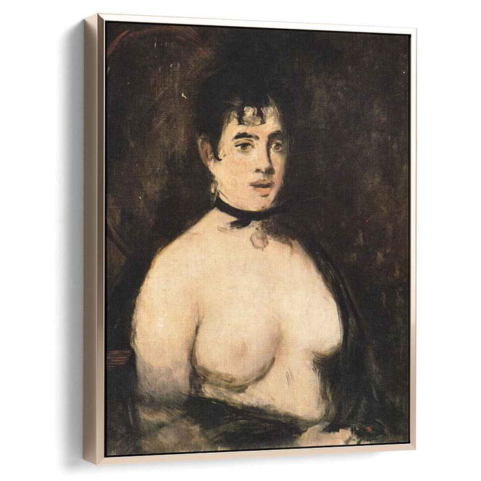 Brunette with bare breasts (1872) by Edouard Manet
