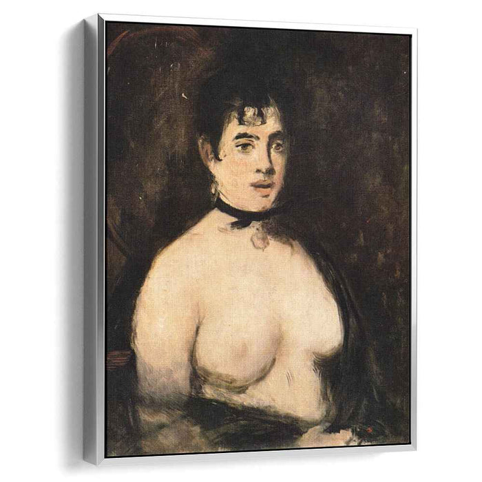 Brunette with bare breasts (1872) by Edouard Manet