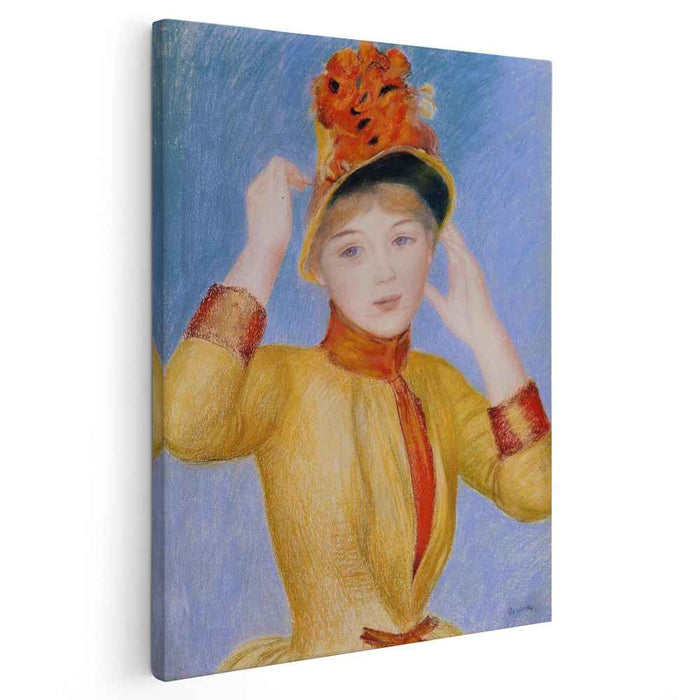 Bust of a Woman (Yellow Dress) (1883) by Pierre-Auguste Renoir