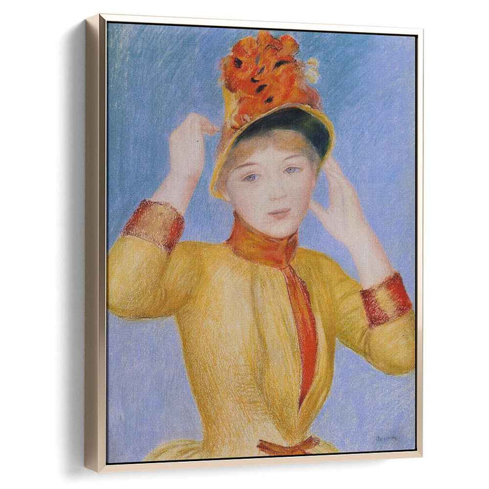 Bust of a Woman (Yellow Dress) (1883) by Pierre-Auguste Renoir