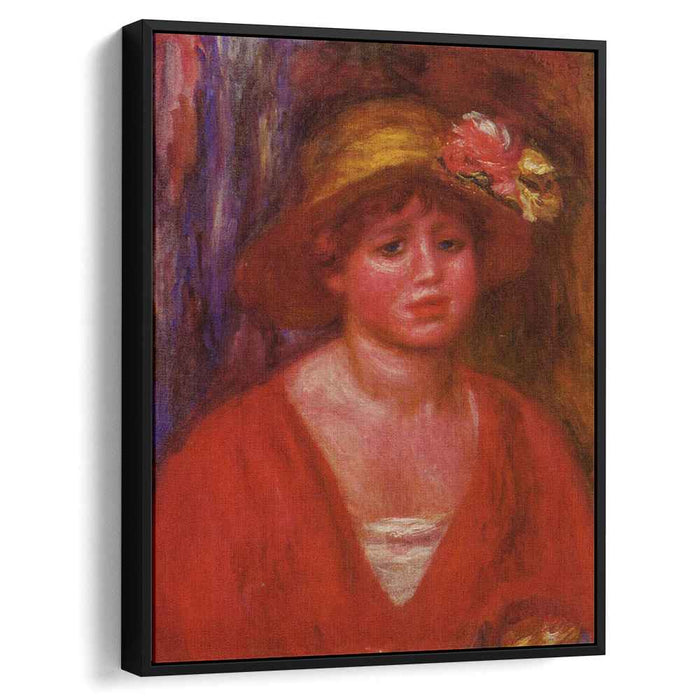 Bust of a Young Woman in a Red Blouse (1915) by Pierre-Auguste Renoir