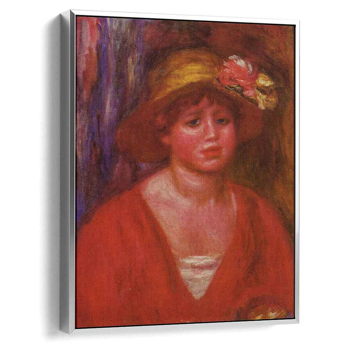 Bust of a Young Woman in a Red Blouse (1915) by Pierre-Auguste Renoir
