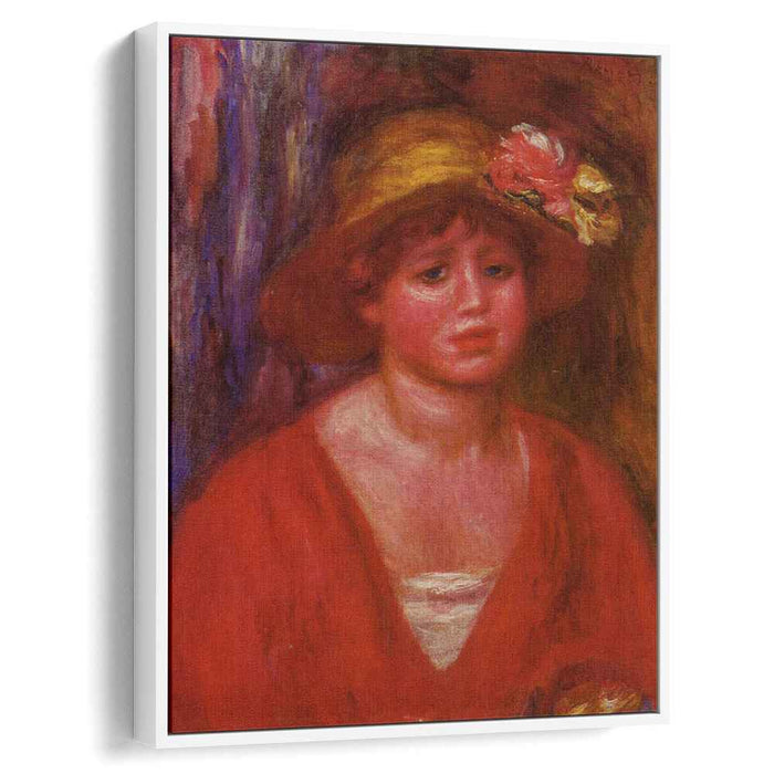Bust of a Young Woman in a Red Blouse (1915) by Pierre-Auguste Renoir