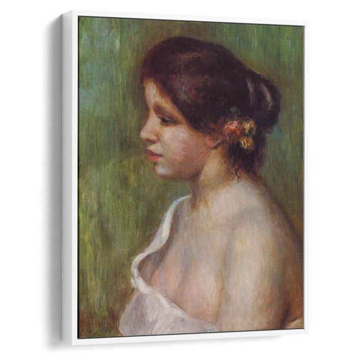Bust of a Young Woman with Flowered Ear (1898) by Pierre-Auguste Renoir