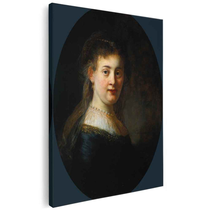 Bust of Young Woman (probably Saskia van Uylenburgh) (1633) by Rembrandt