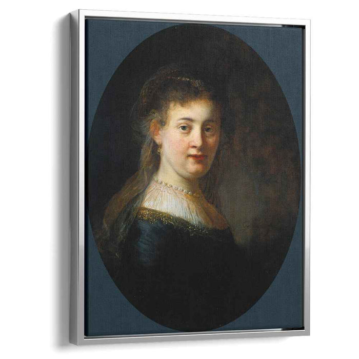 Bust of Young Woman (probably Saskia van Uylenburgh) (1633) by Rembrandt