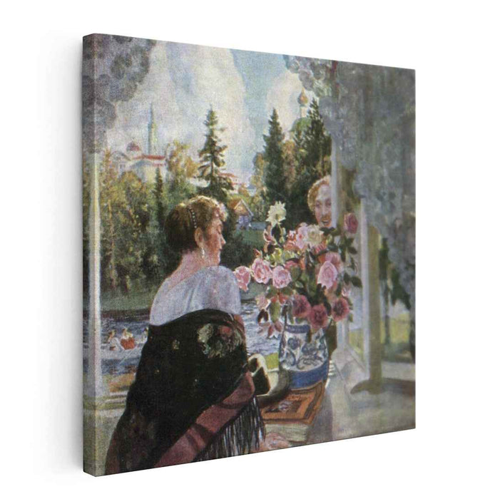 By Window (1921) by Boris Kustodiev