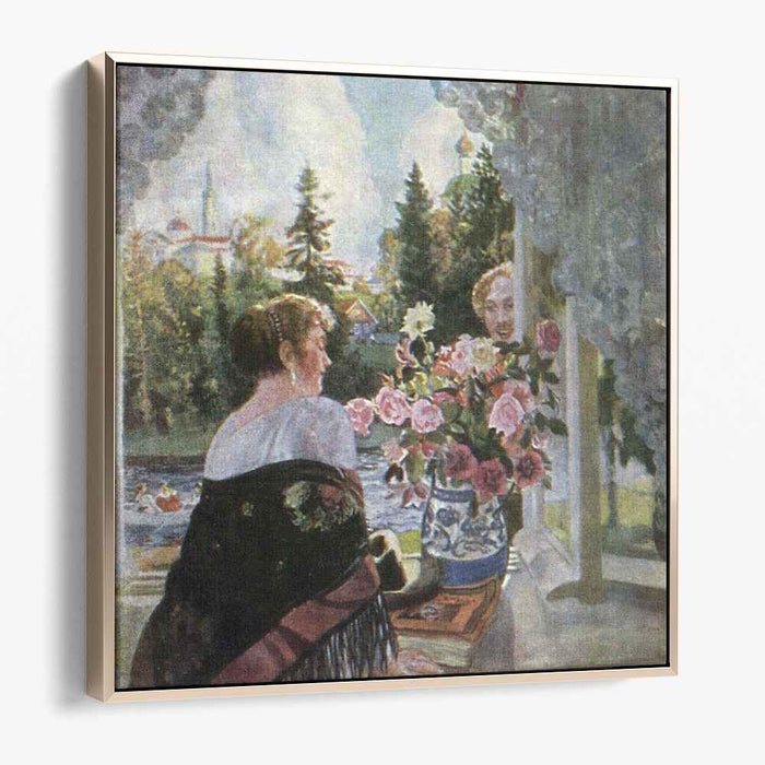 By Window (1921) by Boris Kustodiev