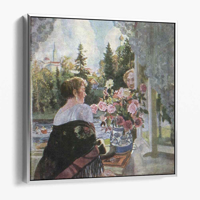 By Window (1921) by Boris Kustodiev