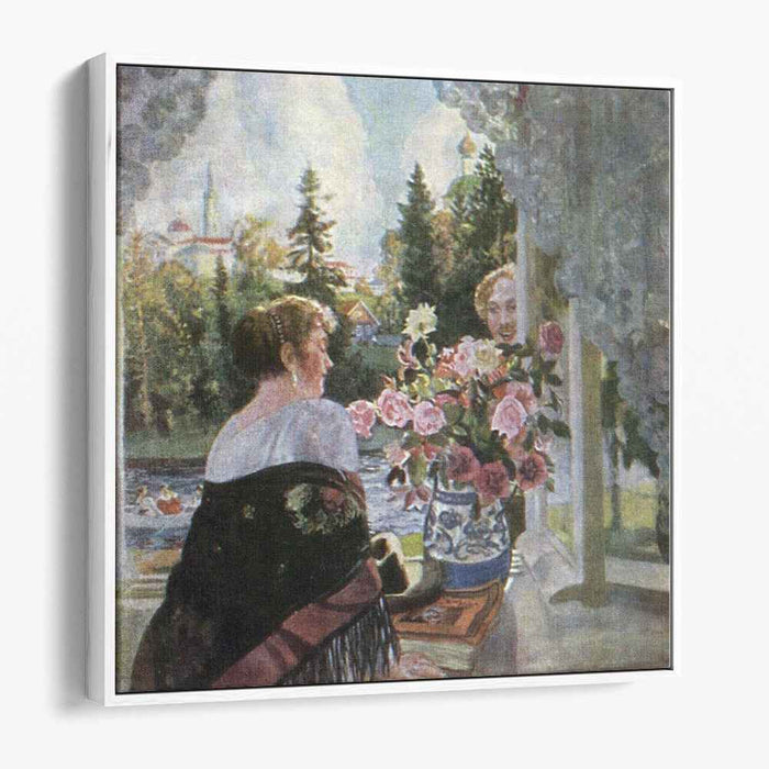 By Window (1921) by Boris Kustodiev