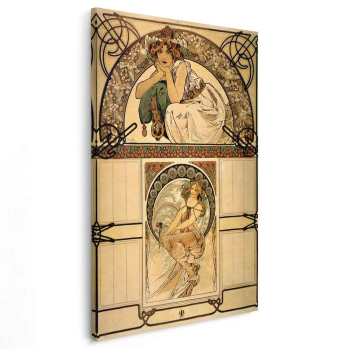 Calendar of cherry blossom (1898) by Alphonse Mucha