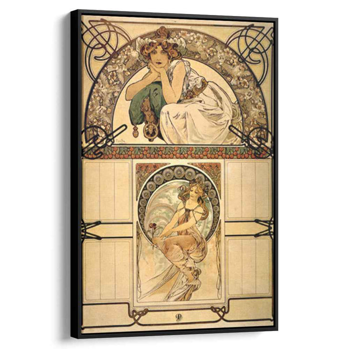 Calendar of cherry blossom (1898) by Alphonse Mucha