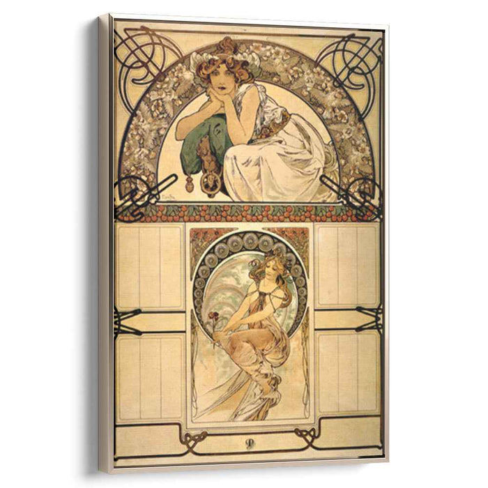 Calendar of cherry blossom (1898) by Alphonse Mucha