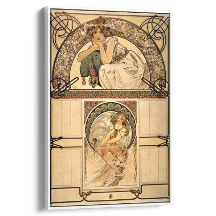 Calendar of cherry blossom (1898) by Alphonse Mucha