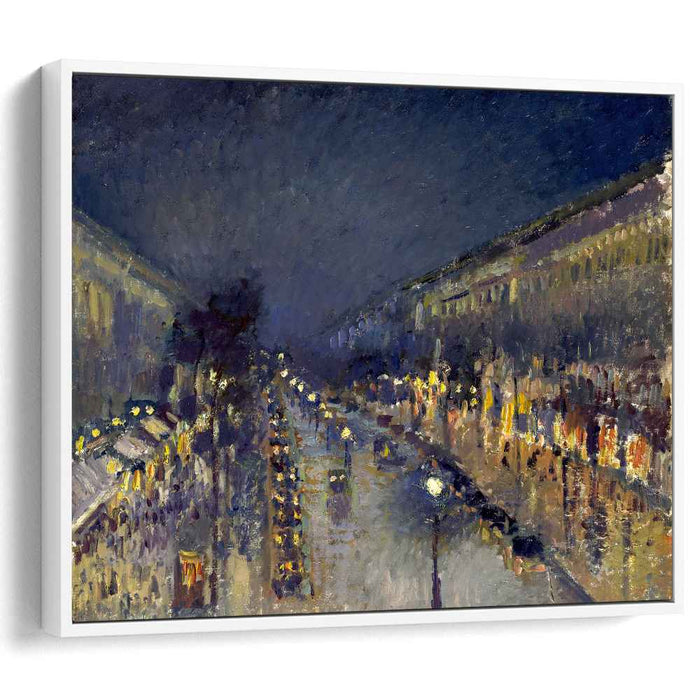 The Boulevard Montmartre at Night (1897) by Camille Pissarro