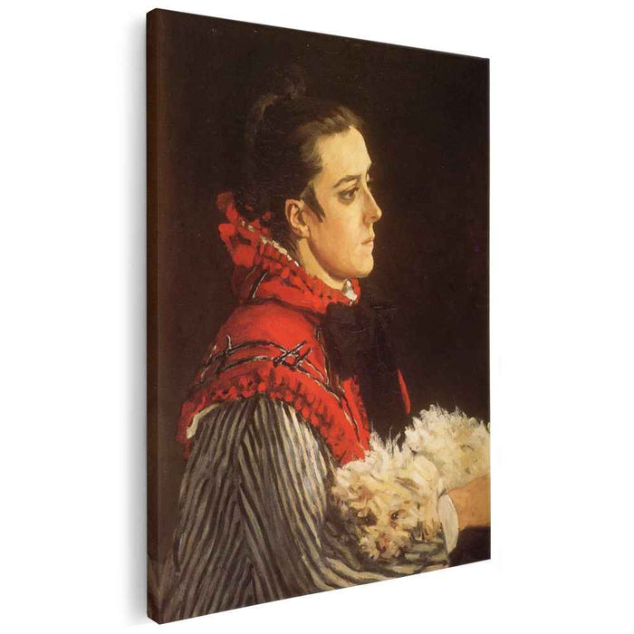 Camille with a Small Dog (1866) by Claude Monet