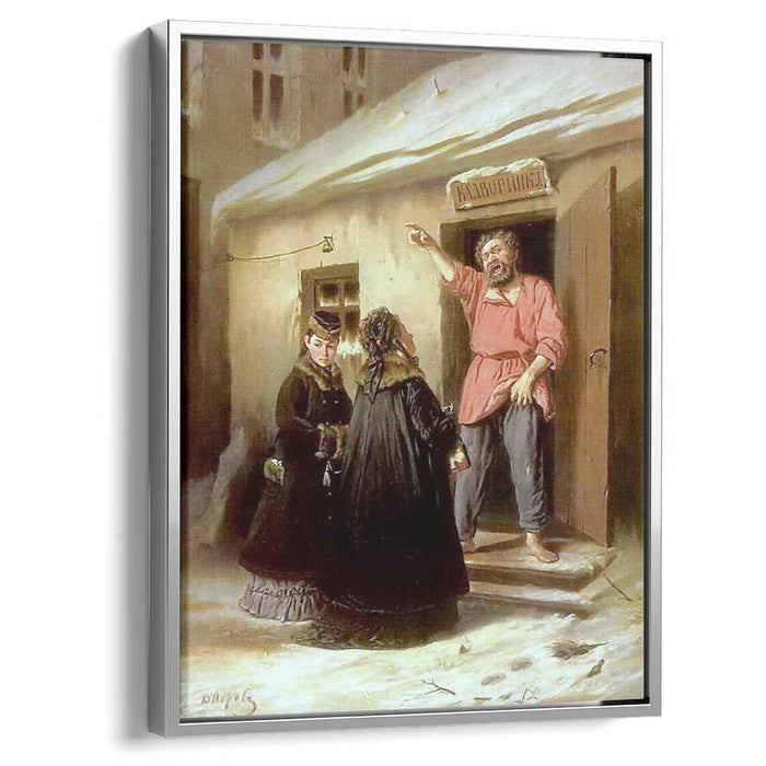 Caretaker-Letting-an-Apartment-to-a-Lady (1878) by Vasily Perov