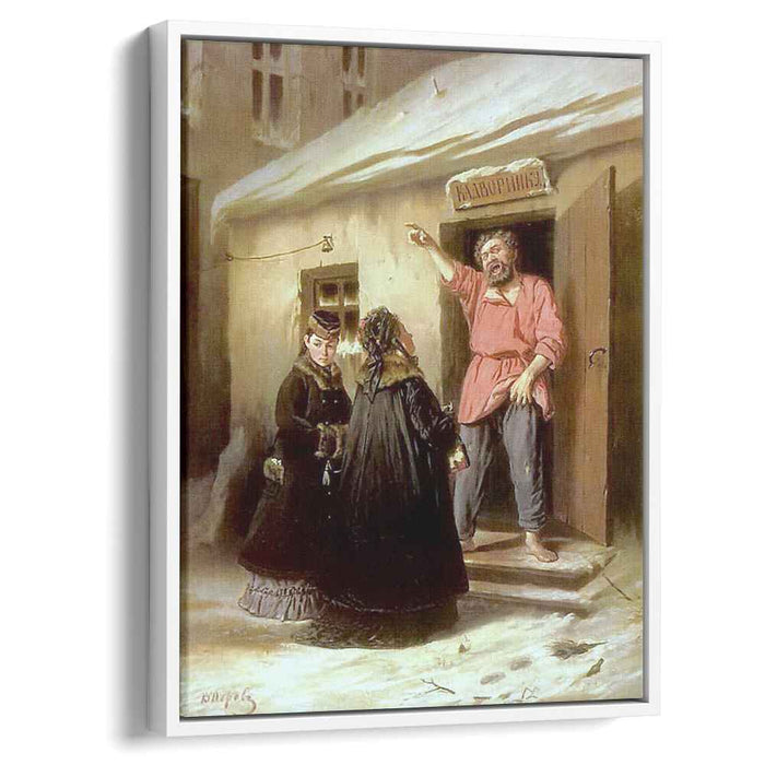 Caretaker-Letting-an-Apartment-to-a-Lady (1878) by Vasily Perov