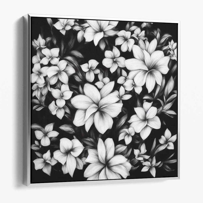 Petals of Grace: Elegant Floral Canvas Art Print