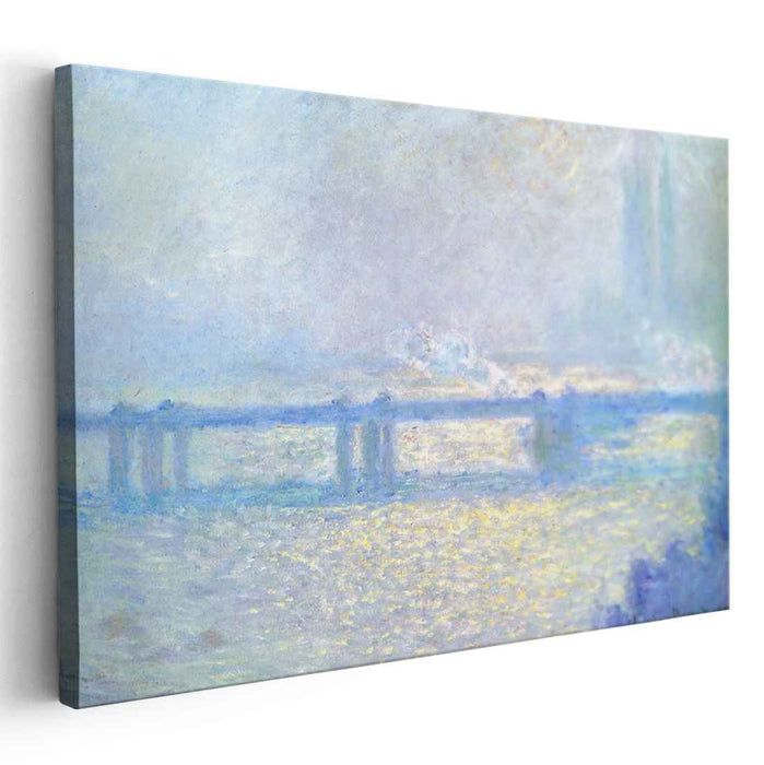 Charing Cross Bridge, Overcast Weather by Claude Monet