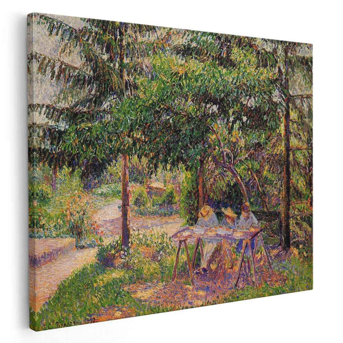 Children in a Garden at Eragny (1892) by Camille Pissarro