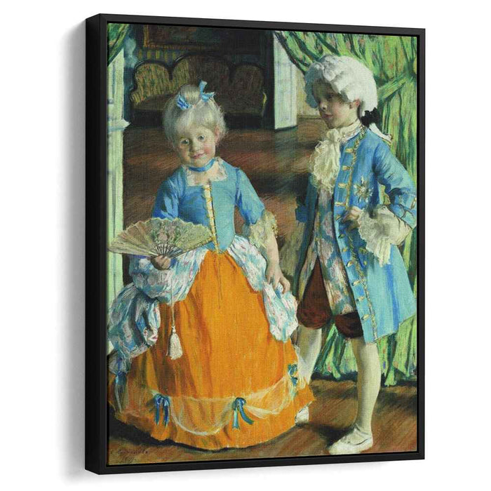 Children in the costumes (1909) by Boris Kustodiev