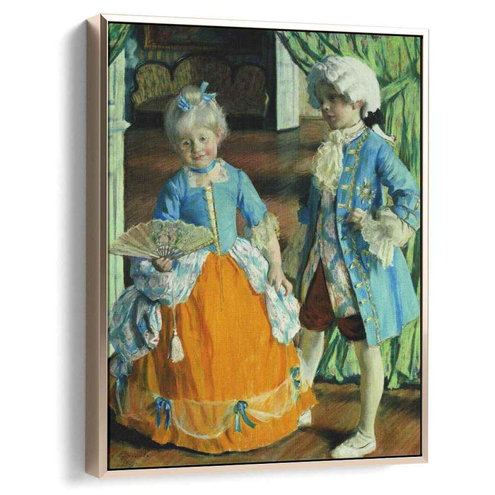 Children in the costumes (1909) by Boris Kustodiev