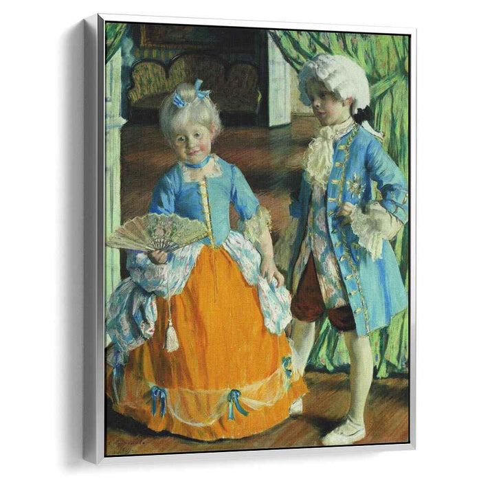 Children in the costumes (1909) by Boris Kustodiev