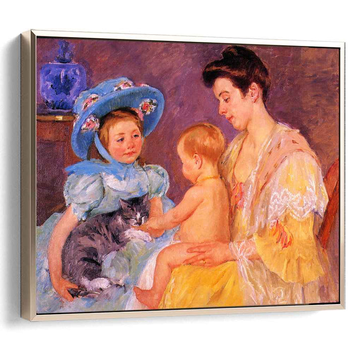 Children Playing with a Cat (1908) by Mary Cassatt