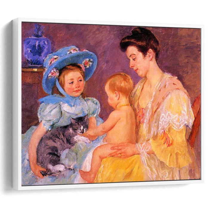 Children Playing with a Cat (1908) by Mary Cassatt