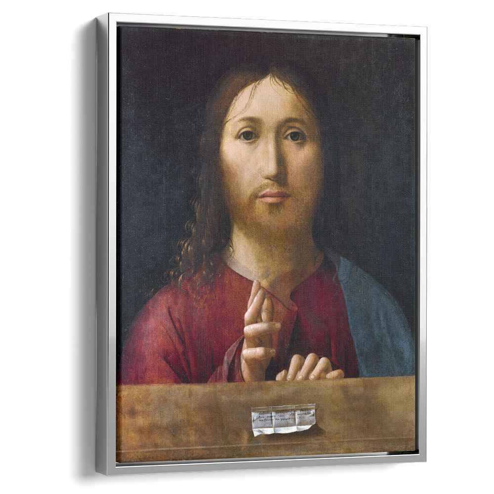Christ Blessing (1465) by Antonello da Messina - Canvas Artwork