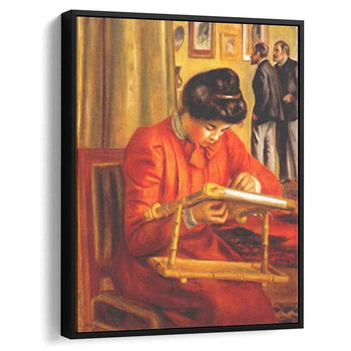 Christine Lerolle Embroidering (1897) by Pierre-Auguste Renoir