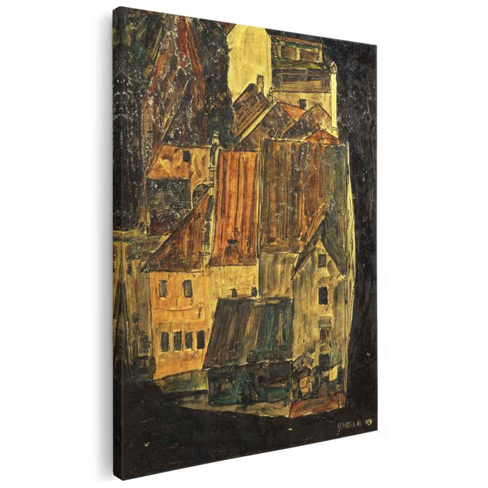 City on the Blue River (1910) by Egon Schiele