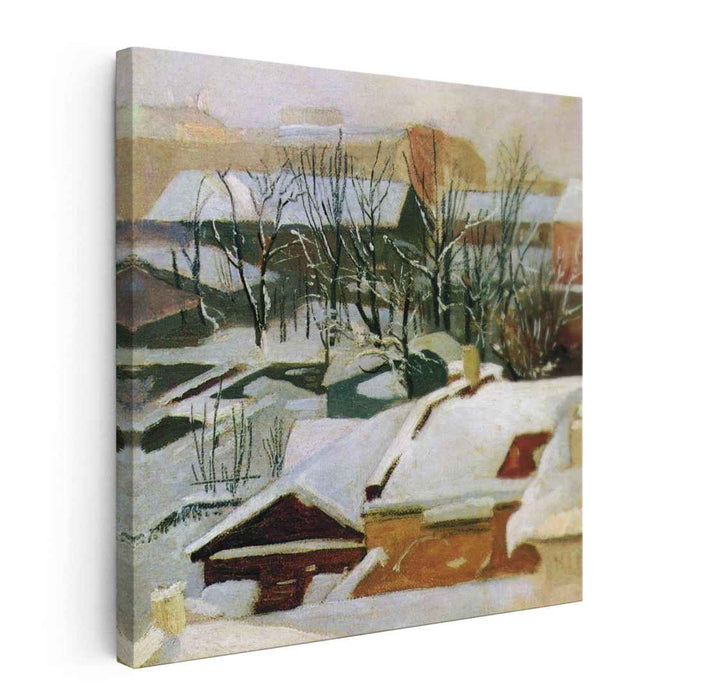 City roofs in winter (1891) by Ivan Shishkin