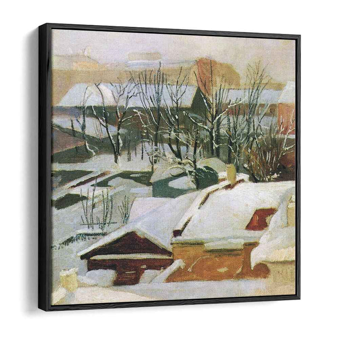 City roofs in winter (1891) by Ivan Shishkin