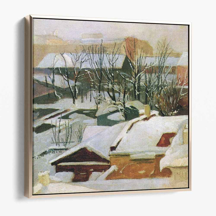 City roofs in winter (1891) by Ivan Shishkin